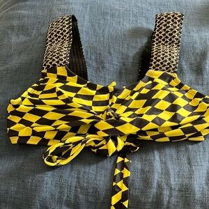 Black and Gold Women's Swim Bottom